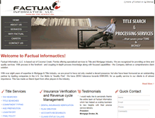 Tablet Screenshot of factualinformatics.com